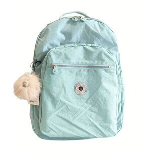 brand new Kipling Extra Large 47cm xl 17" Laptop Seoul Backpack light green